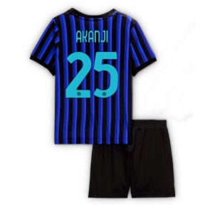 Inter Milan Manuel Akanji #25 Replik Heimtrikot Kinder 2025-26 Kurzarm (+ Kurze Hosen)